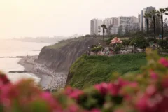 View of Parque del Amor, Miraflores, Lima, Peru.