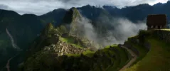 A panoramic view of Machu Picchu.