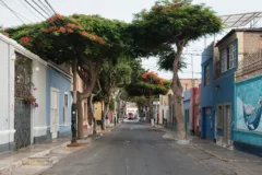 A colourful street in Barranco, Lima.