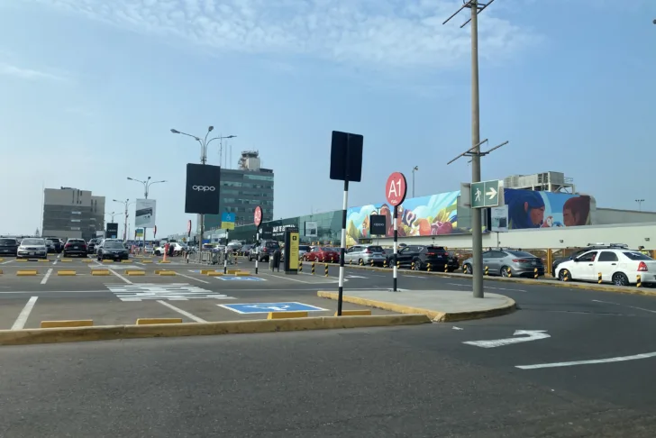 The front of Jorge Chávez International Airport in Lima, Peru.