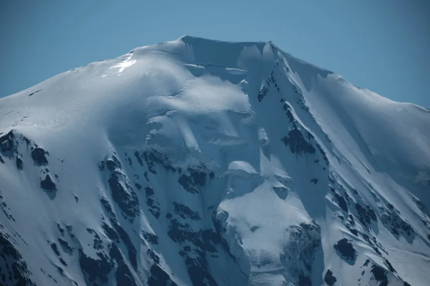 Snowy peaks in Kluane National Park, Yukon, Canada.