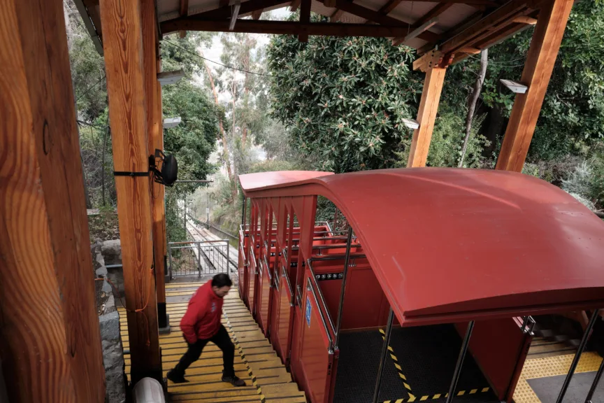 The Parque Metropolitano Funicular, Santiago, Chile.