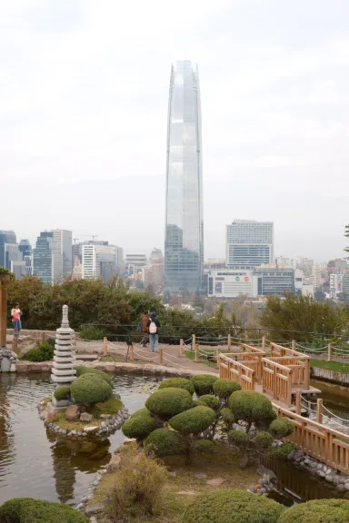 Japanese gardens at Parque Metropolitano, Santiago, Chile.