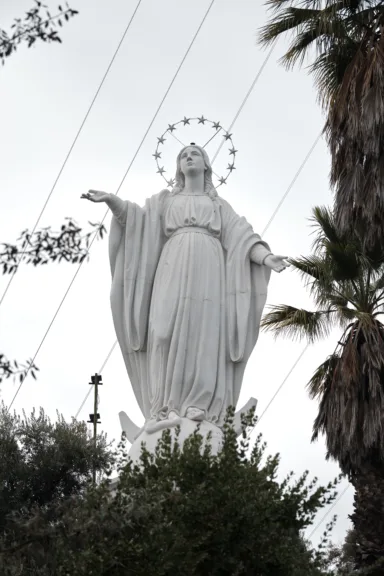 Virgin of the Immaculate Conception in Parque Metropolitano, Santiago, Chile.