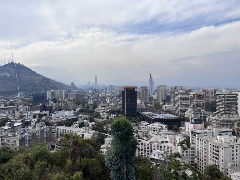 Views across Santiago from Cerro Santa Lucía.