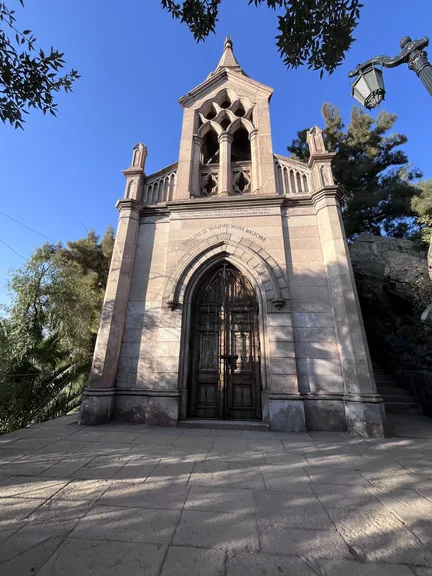 The tomb of Mayor Vicuña Mackenna in Cerro Santa Lucía, Santiago, Chile.