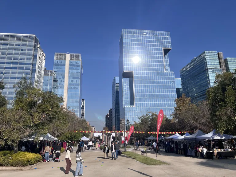 A market at Parque Araucano, Santiago, Chile.