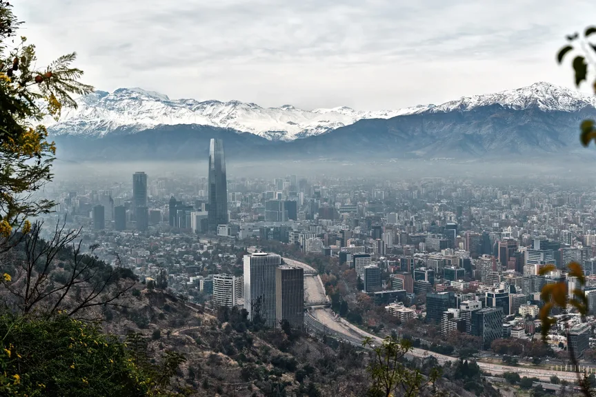 Views across Santiago from Parque Metropolitano.